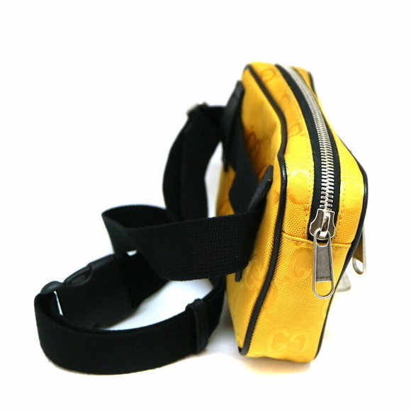 Gucci Body Bag Canvas Leather Black Yellow - Picture 5 of 9